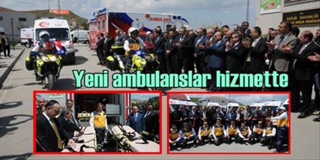 8 adet ambulans hizmete sunuldu