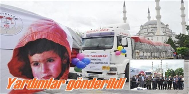 Türkmenlere yardım gönderildi