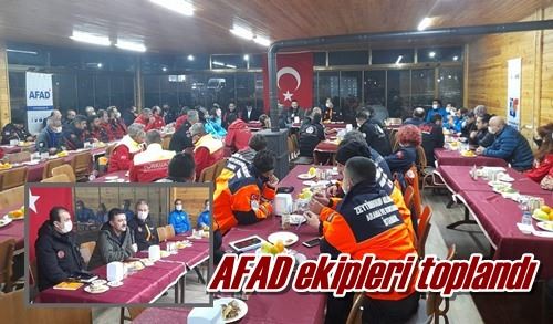 AFAD ekipleri toplandı