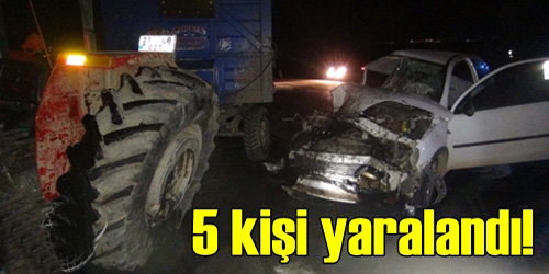 Kırıkkale`de Trafik  Kazası: 5 Yaralı