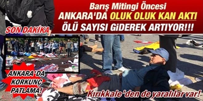 Ankara´da Barış Mitingi Öncesi Patlama