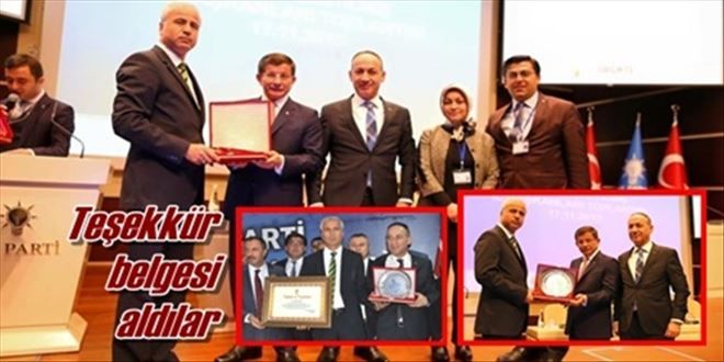 Teşekkür belgesi aldılar