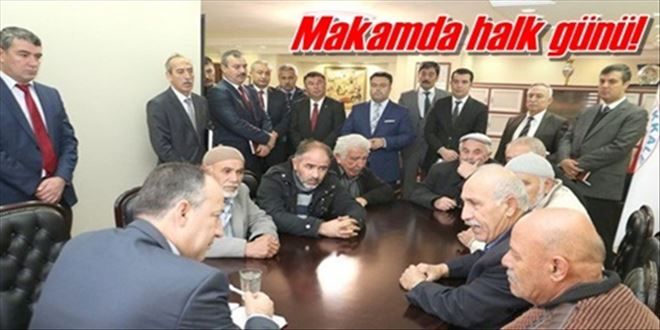 Makamda halk günü yaptı