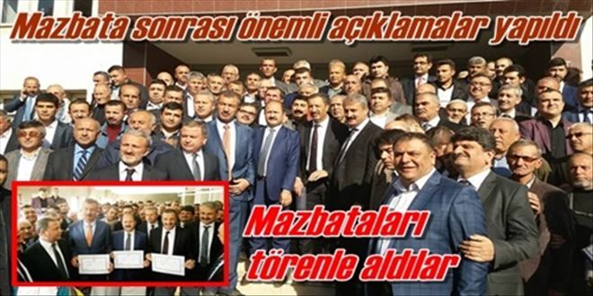 Mazbatalarını aldılar