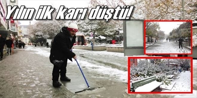 Kırıkkale ye yılın ilk karı yağdı