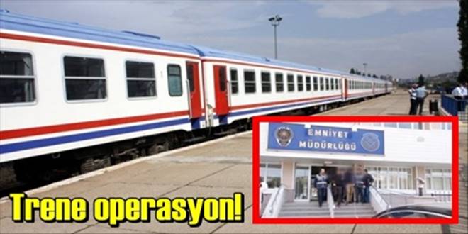 Trende uyuşturucu operasyonu
