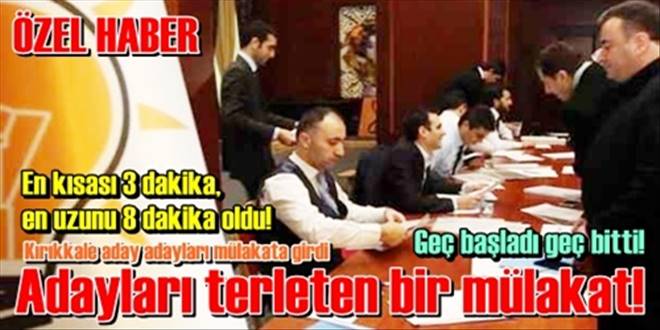 Kırıkkale aday adayları mülakata girdi