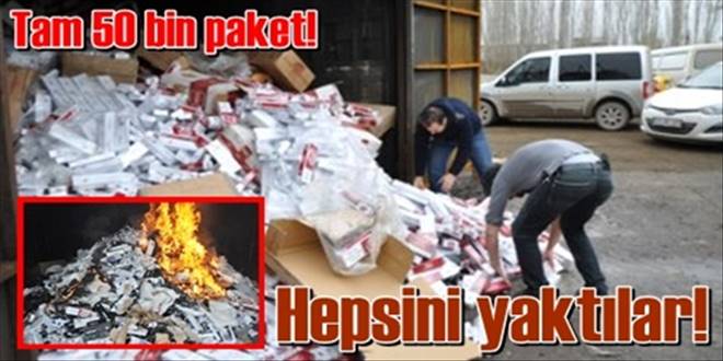 50 bin paket imha edildi