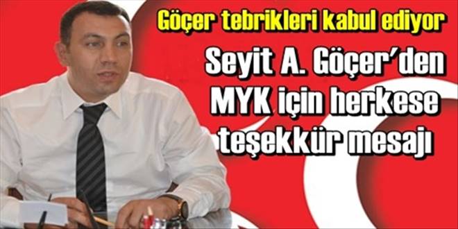 Göçer teşekkür etti