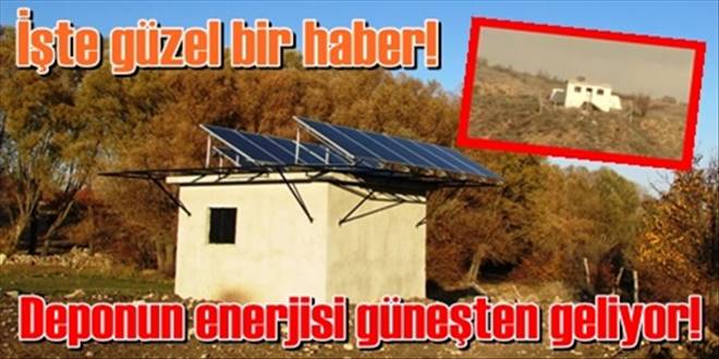 Güneş enerjili su deposu!