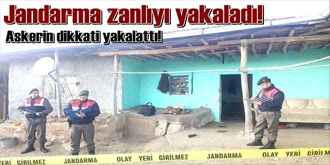 Jandarma zanlıyı yakaladı