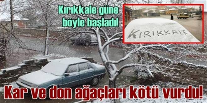 Kırıkkale`ye kar yağdı!