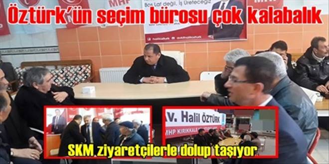 Seçim bürosu dolup taşıyor