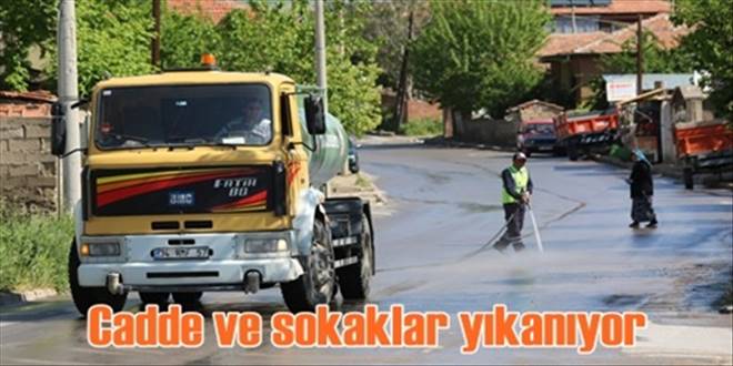 Cadde ve sokaklar temizleniyor