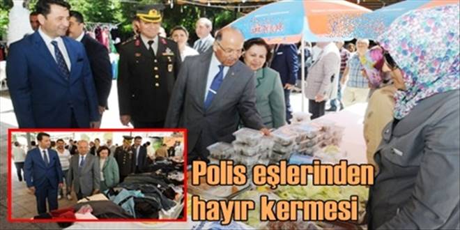 Polis eşlerinden kermes