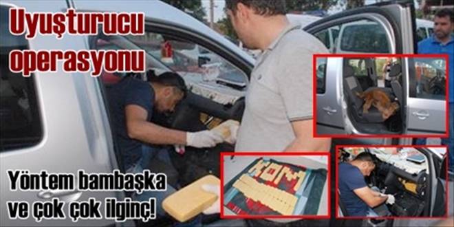 Ailesiyle eroin taşırken yakalandı!
