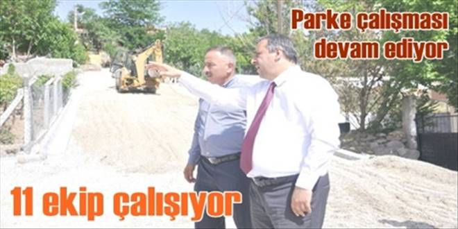 Beş mahalleye 250 bin  metre kare kilit parke