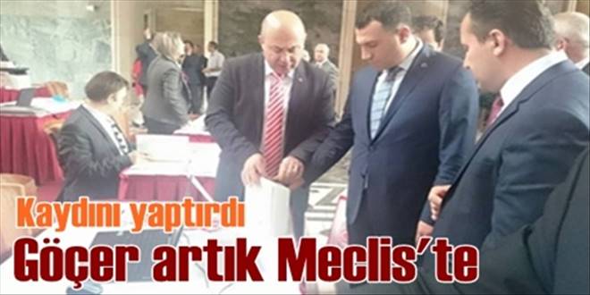Göçer, kaydını yaptırdı