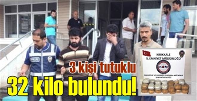 32 kilo esrar ele geçirildi