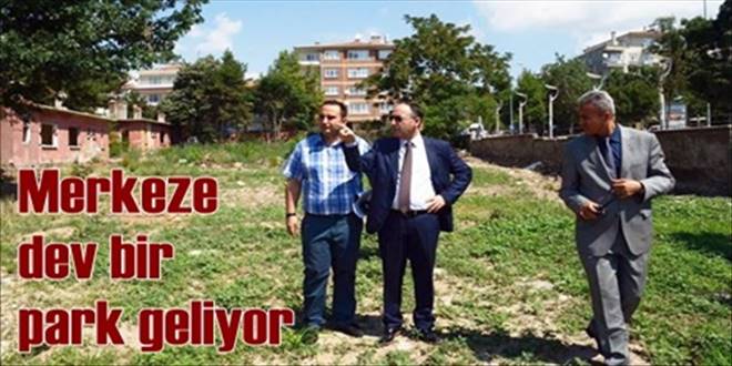 Şehir merkezine dev park alanı