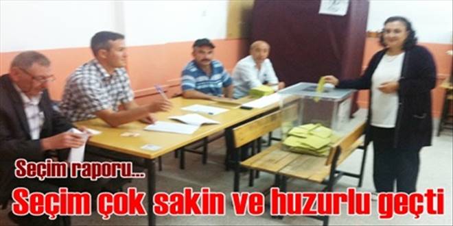 Huzurlu bir seçim yaşadık