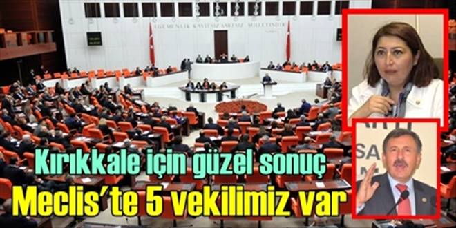TBMM`de beş Kırıkkaleli vekil oldu