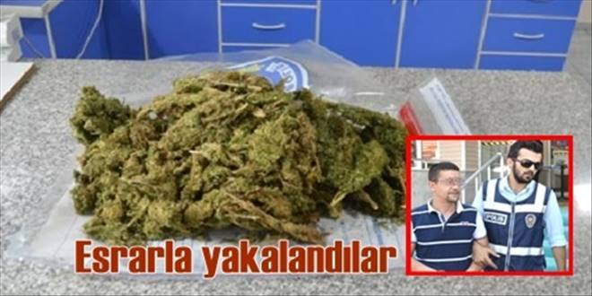 2 kilo esrarla yakalandılar