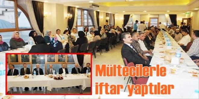 Mültecilerle iftar yapıldı