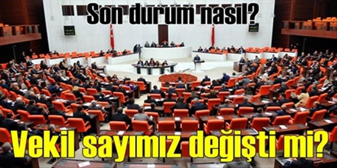 VEKİL SAYIMIZ DEĞİŞMEDİ