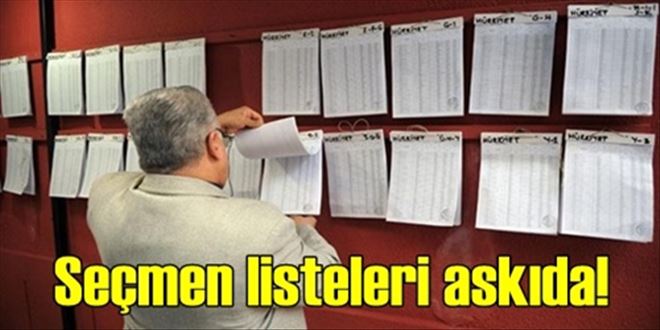 Seçmen listeleri askıda