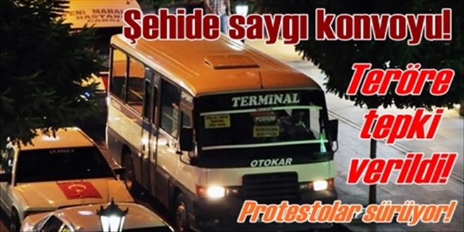 Şehide saygı konvoyu
