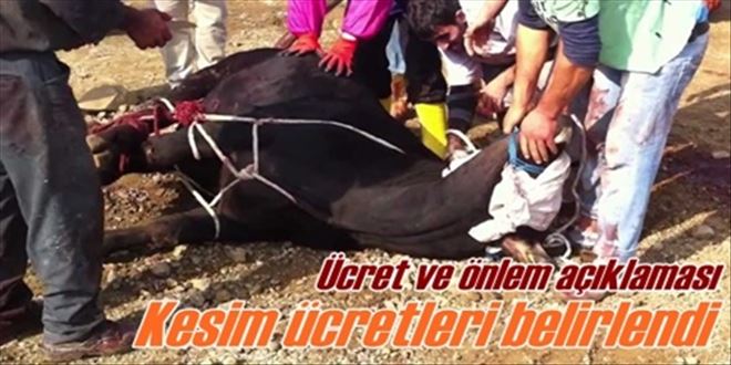 Kurban kesim ücretleri belirlendi!