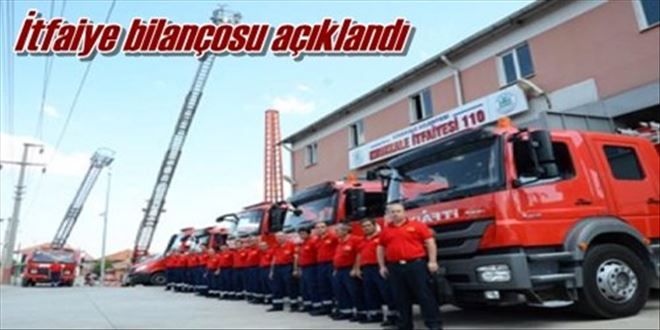 İtfaiye bilançosu açıklandı