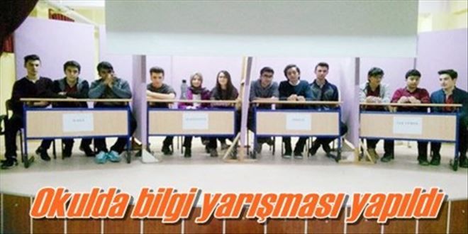Genel kültür yarışması sona erdi