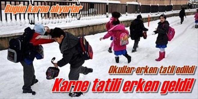 Kırıkkale´de okullara kar tatili