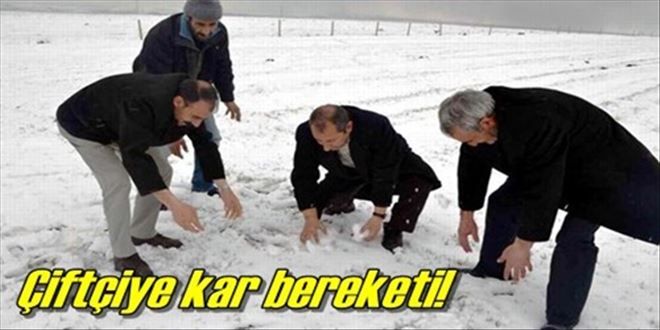 Kar çiftçilerin yüzünü güldürdü