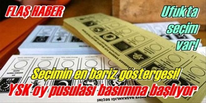 YSK oy pusulası basımına başlıyor