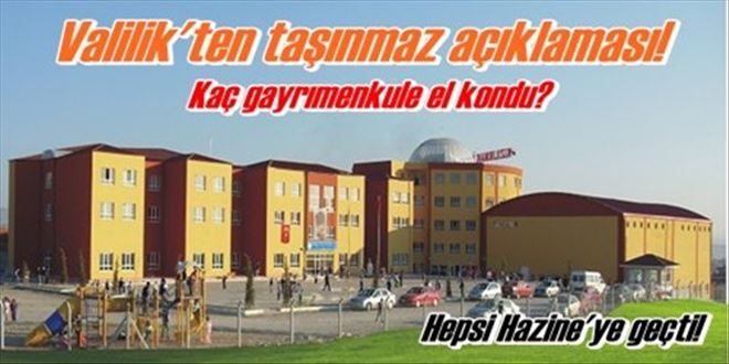 Taşınmazlar hazineye geçti