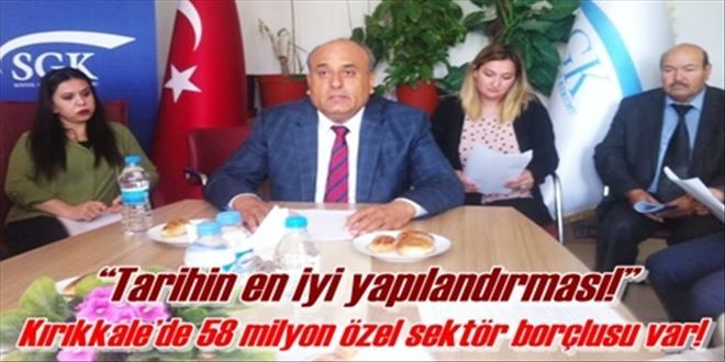 Kırıkkale´de 58 milyon özel sektör borçlusu var!