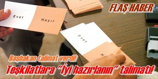 Yıldırım´dan teşkilata  ´referandum´ talimatı