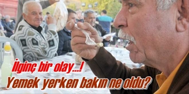 Yemek yerken tabağına  boş mermi kovanı düştü!
