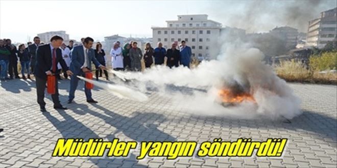 Yangın söndürme tatbikatı yapıldı