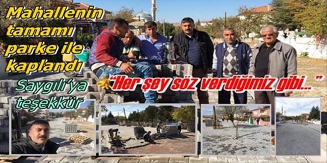 Mahallenin tamamı  parke ile kaplandı