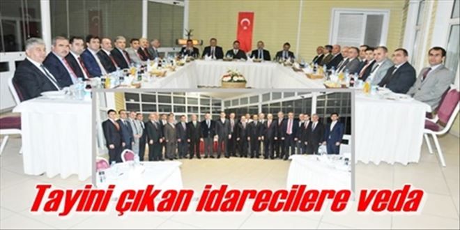 Tayini çıkan idarecilere veda
