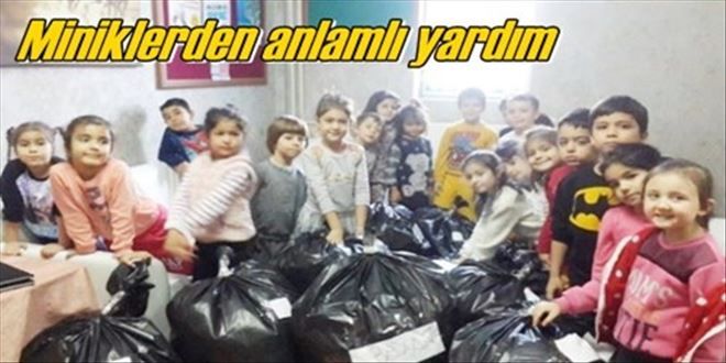Miniklerden anlamlı yardım