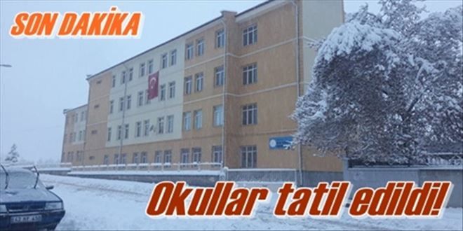 Okullara kar tatili!