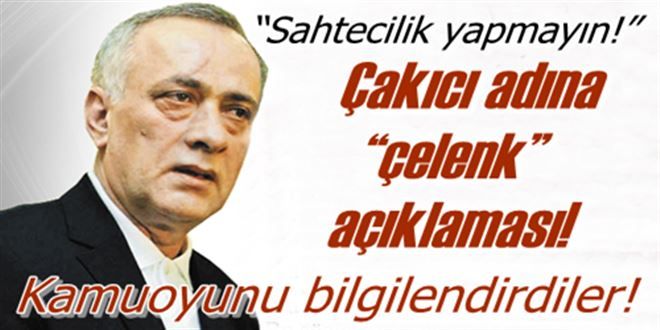 Çakıcı için ?çelenk? açıklaması!