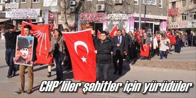 CHP´den şehitlere saygı yürüyüşü