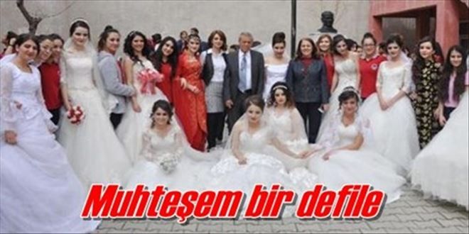 Gelinlikler sergilendi