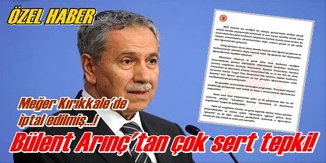 Arınç´tan iptal sonrası sert açıklama!